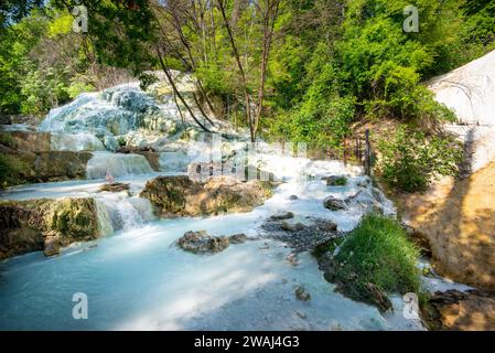 San Filippos Wasserfall-Thermalbäder - Italien Stockfoto