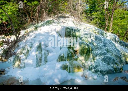 San Filippos Wasserfall-Thermalbäder - Italien Stockfoto