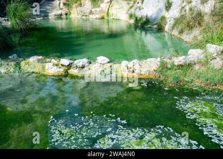 San Filippos Wasserfall-Thermalbäder - Italien Stockfoto