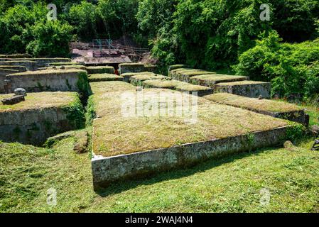 Etruskische Nekropole von Crocifisso del Tufo - Orvieto - Italien Stockfoto