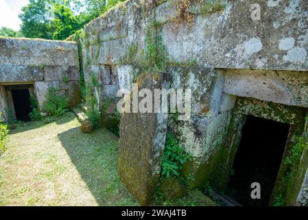 Etruskische Nekropole von Crocifisso del Tufo - Orvieto - Italien Stockfoto