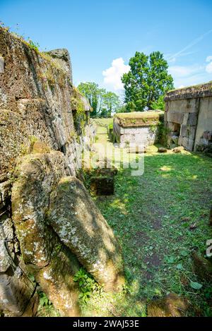 Etruskische Nekropole von Crocifisso del Tufo - Orvieto - Italien Stockfoto