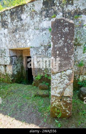 Etruskische Nekropole von Crocifisso del Tufo - Orvieto - Italien Stockfoto