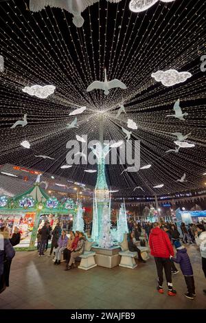 Craiova Rumänien 02. Januar 2024. Bilder von der Weihnachtsmesse in der Stadt Craiova Rumänien, die als zweitschönste in Europa gilt. Stockfoto