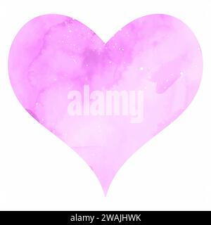 Handgemaltes, pastellrosafarbenes Herzdesign Stock Vektor