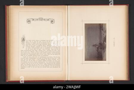 Fotoproduktion eines Gemäldes eines Segelschiffes auf einem Meer mit Eisschollen von Berndt Lindholm, Johannes Jaeger, nach Berndt Lindholm, um 1873 - in oder vor ca. 1878 fotografische Trägeralbumendruck Segelschiff, Segelboot. Meer (Meereslandschaft). Eis driften Stockfoto