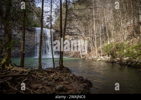 Ein malerischer Blick auf die Foster Falls in Tennessee Stockfoto