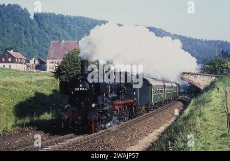 Photographimg-Dampfmaschinen im Einsatz in Frankreich/Westdeutschland Juni/Juli 1971 Stockfoto