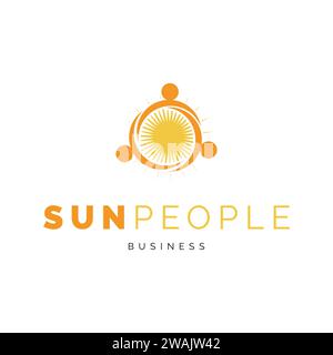 Designvorlage Für Sun People Icon-Logo Stock Vektor