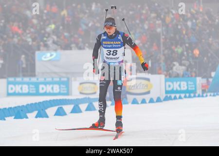 Oberhof, Deutschland. Januar 2024. Justus Strelow (Deutschland), 05.01.2024, Oberhof (Deutschland), IBU World Cup Biathlon Oberhof 2024 Credit: dpa/Alamy Live News Stockfoto