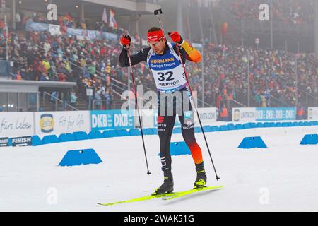 Oberhof, Deutschland. Januar 2024. Philipp Nawrath (Deutschland), 05.01.2024, Oberhof (Deutschland), IBU World Cup Biathlon Oberhof 2024 Credit: dpa/Alamy Live News Stockfoto