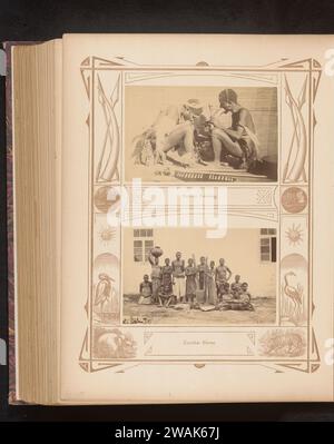 Porträt zweier unbekannter afrikanischer Männer, die Tag rauchen, anonym, um 1877 - in oder vor 1882 fotografischen Support Albumen drucken historische Personen. Erwachsener Mann. Afrikaner. Medikamente Stockfoto