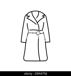 Winterjacke flaches Element. Winterkleidung. Isoliertes Vektor-Vorzeichen. Digitale Illustration für Webseite, mobile App, Werbeaktion. Stock Vektor