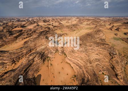 Al Ula, Arabie Saoudite. Januar 2024. Landschaft während des Prologs der Dakar 2024 am 5. Januar 2024 in Al-Ula, Saudi-Arabien - Foto Eric Vargiolu/DPPI Credit: DPPI Media/Alamy Live News Stockfoto