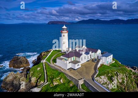 Republik Irland, County Donegal, Fanad Head, der nördlichste Leuchtturm im Iran Stockfoto