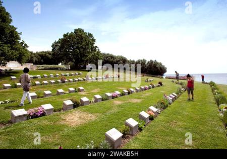 Friedhof australischer und neuseeländischer Soldaten mit der Lone Pine auf der Halbinsel Gallipoli in der Türkei. Vvbvanbree-Fotografie Stockfoto