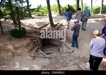 Graben wurden während der Dardanellen-Kampagne in Gallipoli, Türkei, vvbvanbree fotografie gebaut Stockfoto