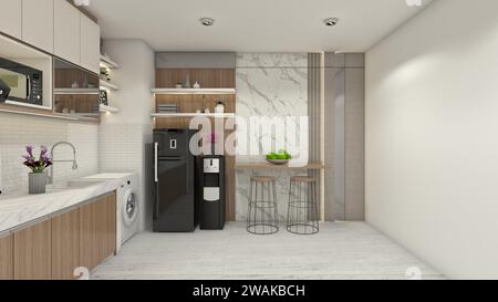 Minimalistisches Design mit Wandtafeln Stockfoto