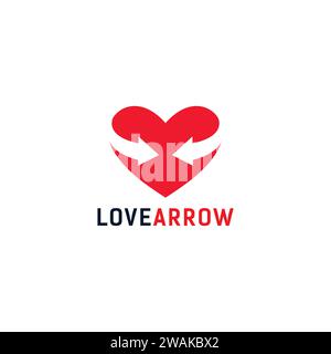 Einfaches Design Mit Love Arrow Logo. Liebes-Symbol Stock Vektor