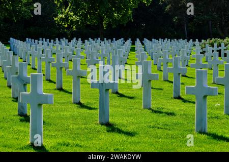 Frankreich, Calvados, Colleville-sur-Mer, Landungsstrand von Omaha Beach, amerikanischer Friedhof von Colleville-sur-Mer Stockfoto