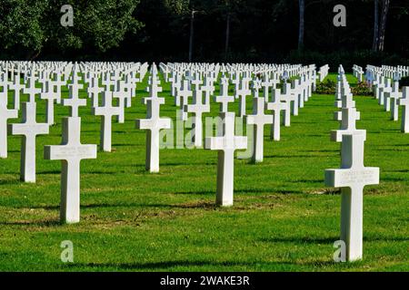 Frankreich, Calvados, Colleville-sur-Mer, Landungsstrand von Omaha Beach, amerikanischer Friedhof von Colleville-sur-Mer Stockfoto