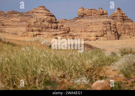 Al Ula, Arabie Saoudite. Januar 2024. Landschaft während des Prologs der Dakar 2024 am 5. Januar 2024 in Al-Ula, Saudi-Arabien - Foto Julien Delfosse/DPPI Credit: DPPI Media/Alamy Live News Stockfoto