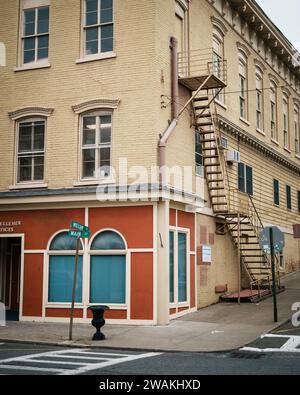 Straßenecke in Catskill, New York Stockfoto