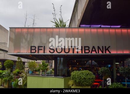 London, UK 5. Januar 2024. Außenansicht des BFI Southbank Kinos. Quelle: Vuk Valcic / Alamy Stockfoto