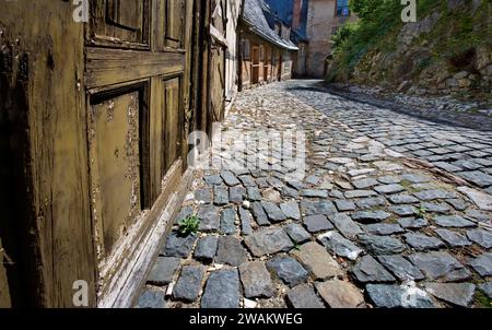 Ein gepflasterter Weg, großes Schloss Blankenburg, Blankenburg, Harz, Sachsen-Anhalt, Deutschland, Europa Stockfoto