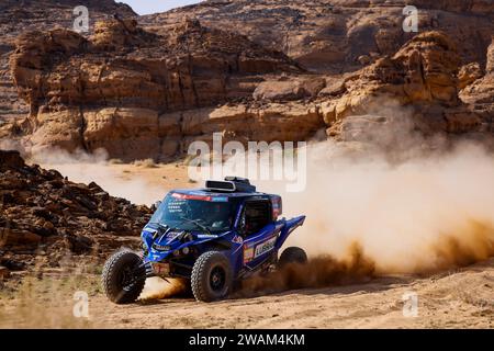309 CASALE Ignacio (chl), LEON Alvaro (chl), X-RAID Yamaha Supported Team, Yamaha X-RAID YXZ 1000 R Turbo, FIA Challenger, Action beim Prolog der Dakar 2024 am 5. Januar 2024 in Al-Ula, Saudi Arabien - Foto Frédéric Le Floc'h / DPPI Stockfoto