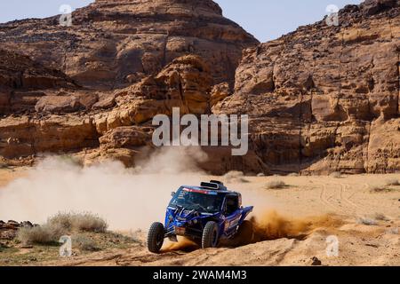 309 CASALE Ignacio (chl), LEON Alvaro (chl), X-RAID Yamaha Supported Team, Yamaha X-RAID YXZ 1000 R Turbo, FIA Challenger, Action beim Prolog der Dakar 2024 am 5. Januar 2024 in Al-Ula, Saudi Arabien - Foto Frédéric Le Floc'h / DPPI Stockfoto