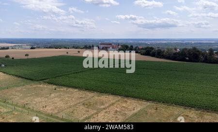 Wiblingen, Stadtteil Ulm, mit Kloster Wiblingen, aus der Luft genommen, Drohnenbild Stockfoto