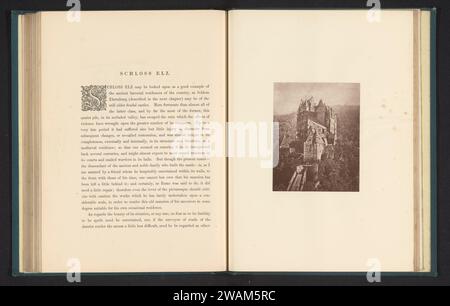 Blick auf Burg Eltz, Cundall & Fleming, um 1858 - in oder vor 1868 fotomechanischer Druck Schloss Eltz Papierschloss Schloss Eltz Stockfoto