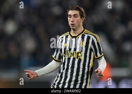 Turin, Italien. Januar 2024. Fabio Miretti von Juventus während des Spiels Coppa Italia im Allianz Stadium in Turin. Der Bildnachweis sollte lauten: Jonathan Moscrop/Sportimage Credit: Sportimage Ltd/Alamy Live News Stockfoto