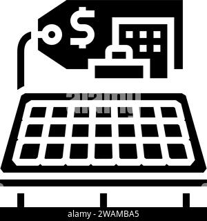 Renewable Credit Energy Conservation Glyphe Icon Vektor Illustration Stock Vektor