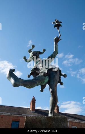 Statue des Narren von James Butler R.A., Stratford-upon-Avon, Warwickshire aus Shakespeare's As You Like IT Stockfoto