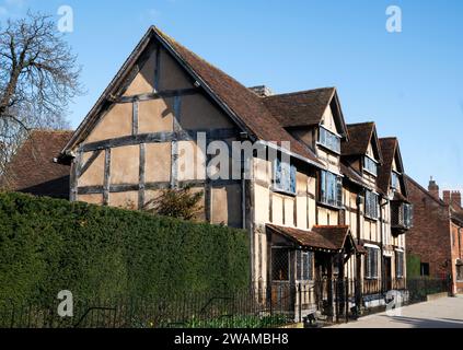 Shakespeares Geburtshaus in Stratford-upon-Avon, Warwickshire Stockfoto