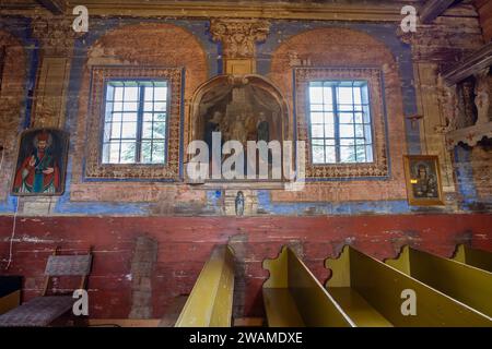 Römisch-katholische Kirche der Heiligen Cosmas und Damian Church, Skwirtne, Woiwodschaft Kleinpolen, Polen Stockfoto