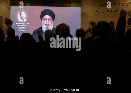 Baalbek, Libanon. Januar 2024. Der Generalsekretär der proiranischen