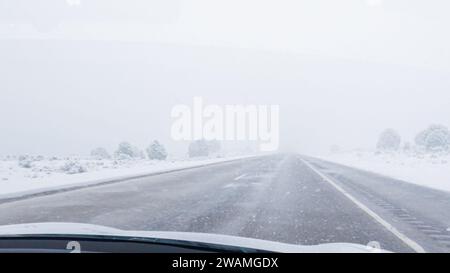 Ein Wintersturm durch den Westen von Colorado Stockfoto