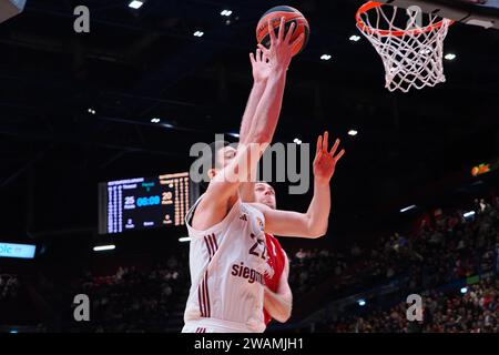 Mailand, Italien. Januar 2024. Danko Brankovic (FC Bayern München) während der EA7 Emporio Armani Milano vs FC Bayern München, Basketball Euroleague Spiel in Mailand, Italien, 05. Januar 2024 Credit: Independent Photo Agency/Alamy Live News Stockfoto