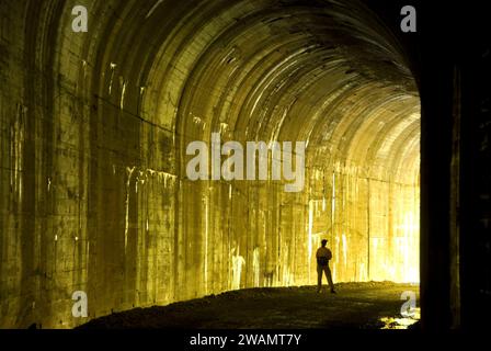 Tunnel 25, Hiawatha Rail Trail, St. Joe National Forest, Idaho Stockfoto