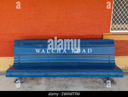 Der Bahnhof Walcha Road ist ein denkmalgeschützter Bahnhof an der Main Northern Line in Walcha Road, Walcha Shire, New South Wales. Stockfoto