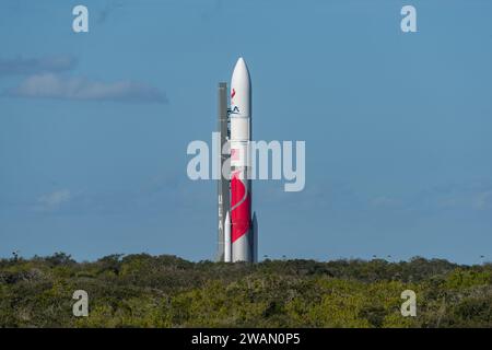 Cape Canaveral, Florida, USA. Januar 2024. ULA Vulcan Rocket Credit: Brandon Moser/Alamy Live News Stockfoto