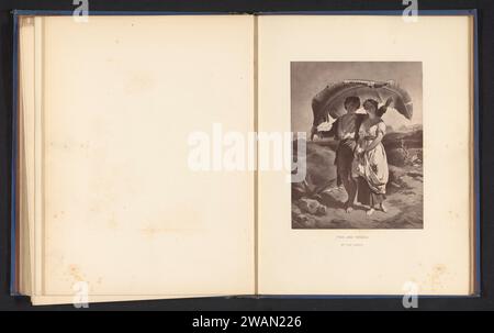 Paul und Virginia, anonym, nach Jozef Van Lerius, ca. 1862 - in oder vor 1872 fotomechanischen Druckpapier (Szenen aus) spezifischen Werken der Literatur: Bernardin de Saint-Pierre, Paul et Virginie Stockfoto