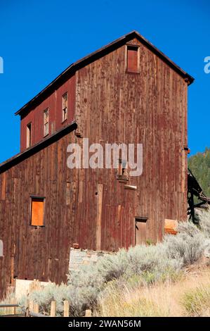 Bayhorse Mühle, Bayhorse Stadt Website, Land der Yankee Gabel State Park, Idaho Stockfoto