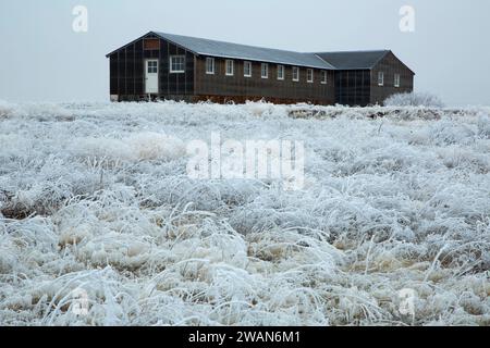 Internierungslager Gebäude, Minidoka National Historic Site, Idaho Stockfoto