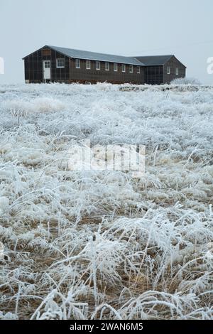 Internierungslager Gebäude, Minidoka National Historic Site, Idaho Stockfoto