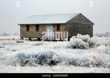 Internierungslager Gebäude, Minidoka National Historic Site, Idaho Stockfoto