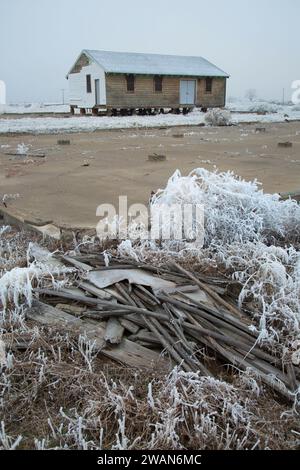 Internierungslager Gebäude, Minidoka National Historic Site, Idaho Stockfoto